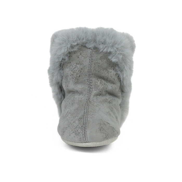 Robeez® - Robeez Classic Snap Bootie-Cozy Shea Charcoal Grey
