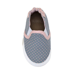 Robeez® - Robeez Girls Soft Soles Polka Dot Polly - Grey