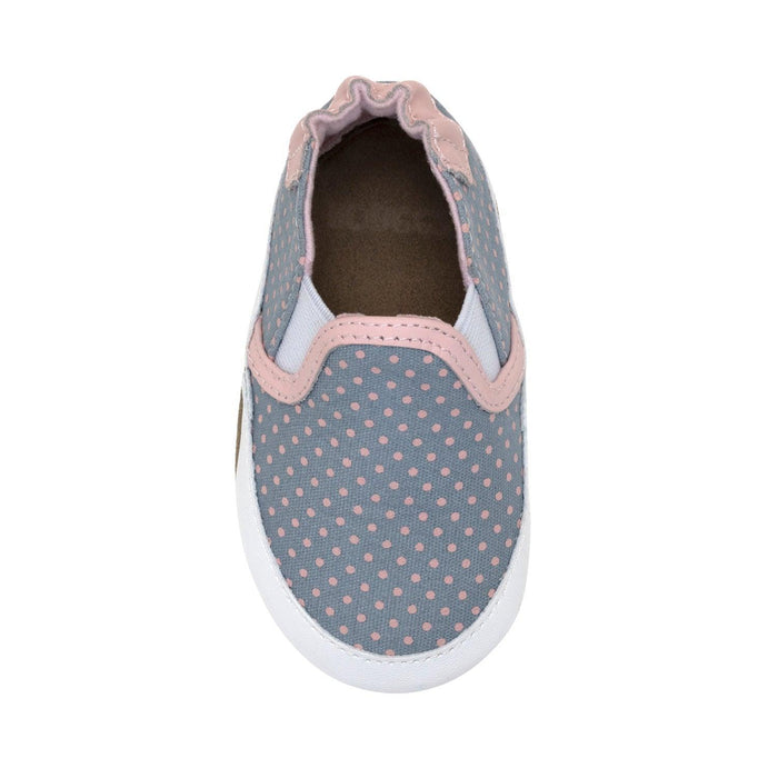 Robeez® - Robeez Girls Soft Soles Polka Dot Polly - Grey