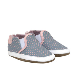Robeez® - Robeez Girls Soft Soles Polka Dot Polly - Grey