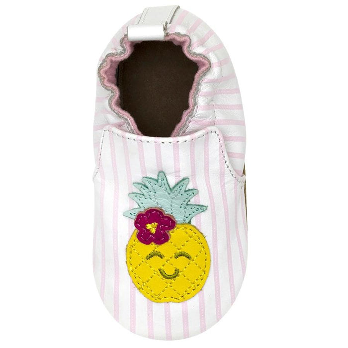 Robeez® - Robeez Soft Sole Baby Shoes - Sweet+Cute Pineapple - White