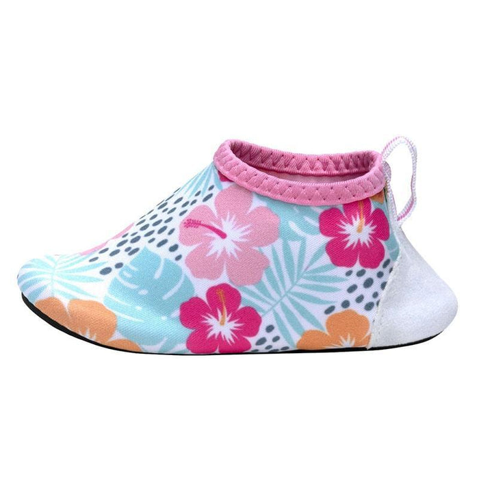 Robeez® - Robeez Tropical Hibiscus Aqua Shoes in White