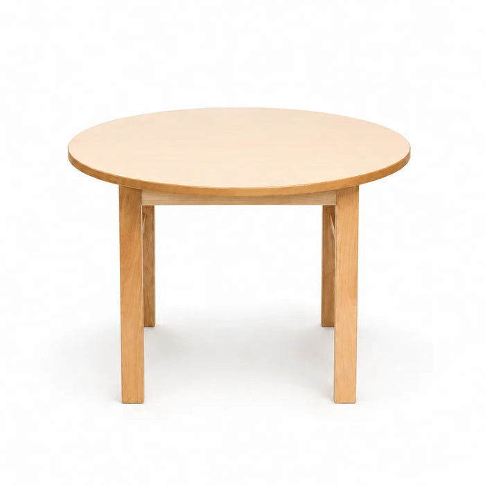 Round children solid maple wooden classroom table - daycare - preschool