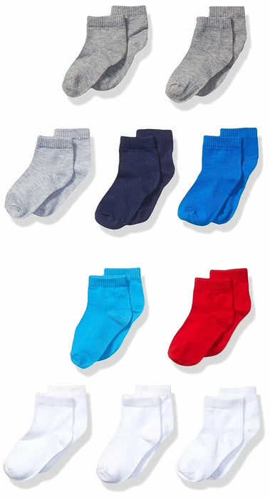 Hanes 27/10 Boy's Toddler/Baby Ankle Sock 10-Pack NWD