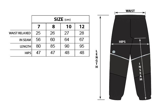 Calikids Big Kids Boys Rain Pant (Sizes 7-12) S1870