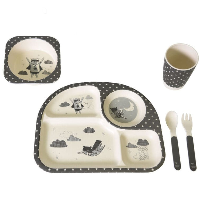 Safety 1st Bandit Bears Bamboo Feeding Set (plate, bowl, cup & utencils)