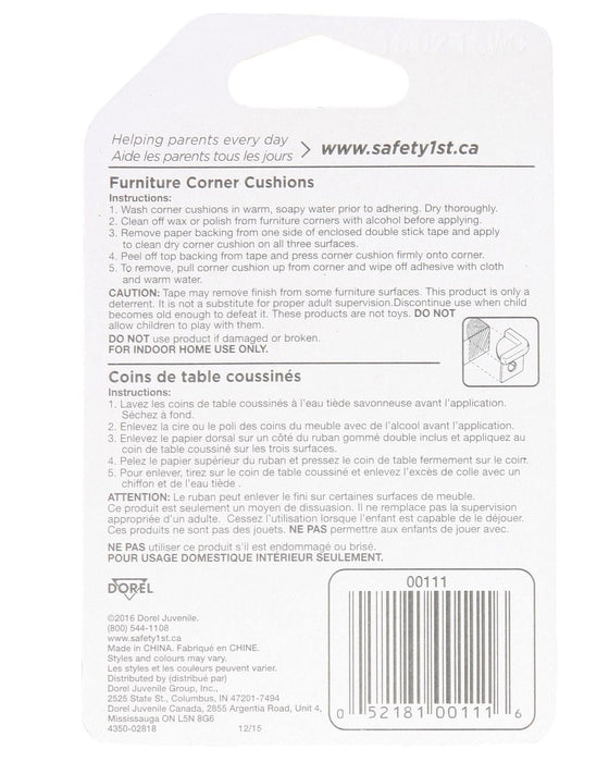 Safety 1st Coussins d'angle pour meubles (Paquet de 4)