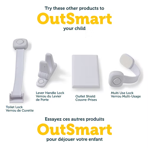 Serrure à levier OutSmart de Safety 1st – Serrure de sécurité à levier de porte à l'épreuve des enfants