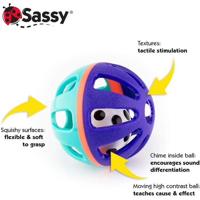 Sassy® - Sassy Squish & Chime Ball Baby & Toddler Toy