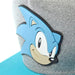 Grey and blue kids cap featuring a close-up of a Sonic the Hedgehog character patch on the front.