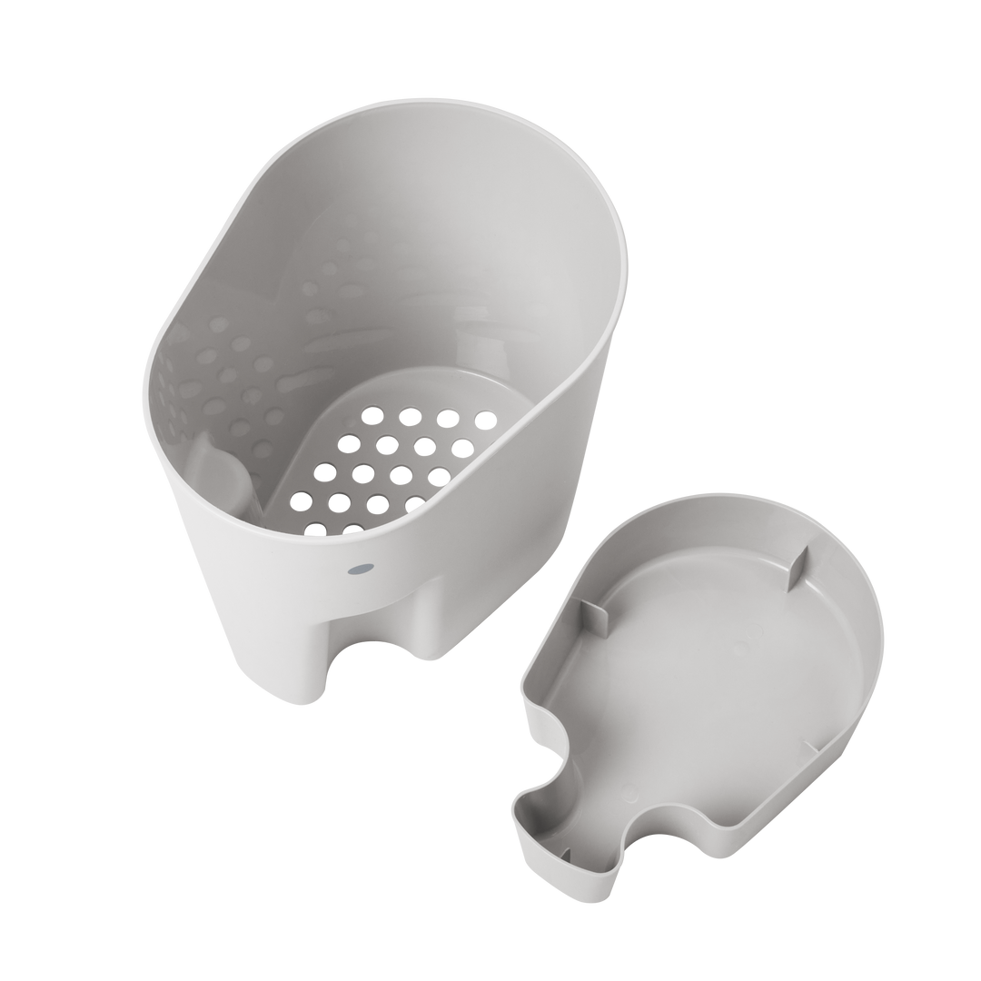Shnuggle Ellie Bath Toy Drying Caddy – Taupe two-part cutout