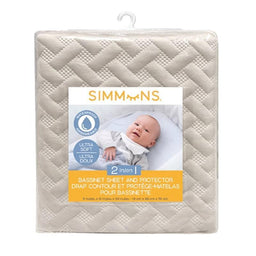 Simmons® - SIMMONS 2-in-1 Bassinet Sheet and Protector