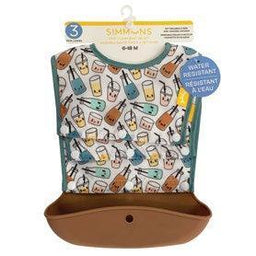 Simmons® - Simmons 3 pk Snap & Go Bibs - Silicone Food Catcher Bibs