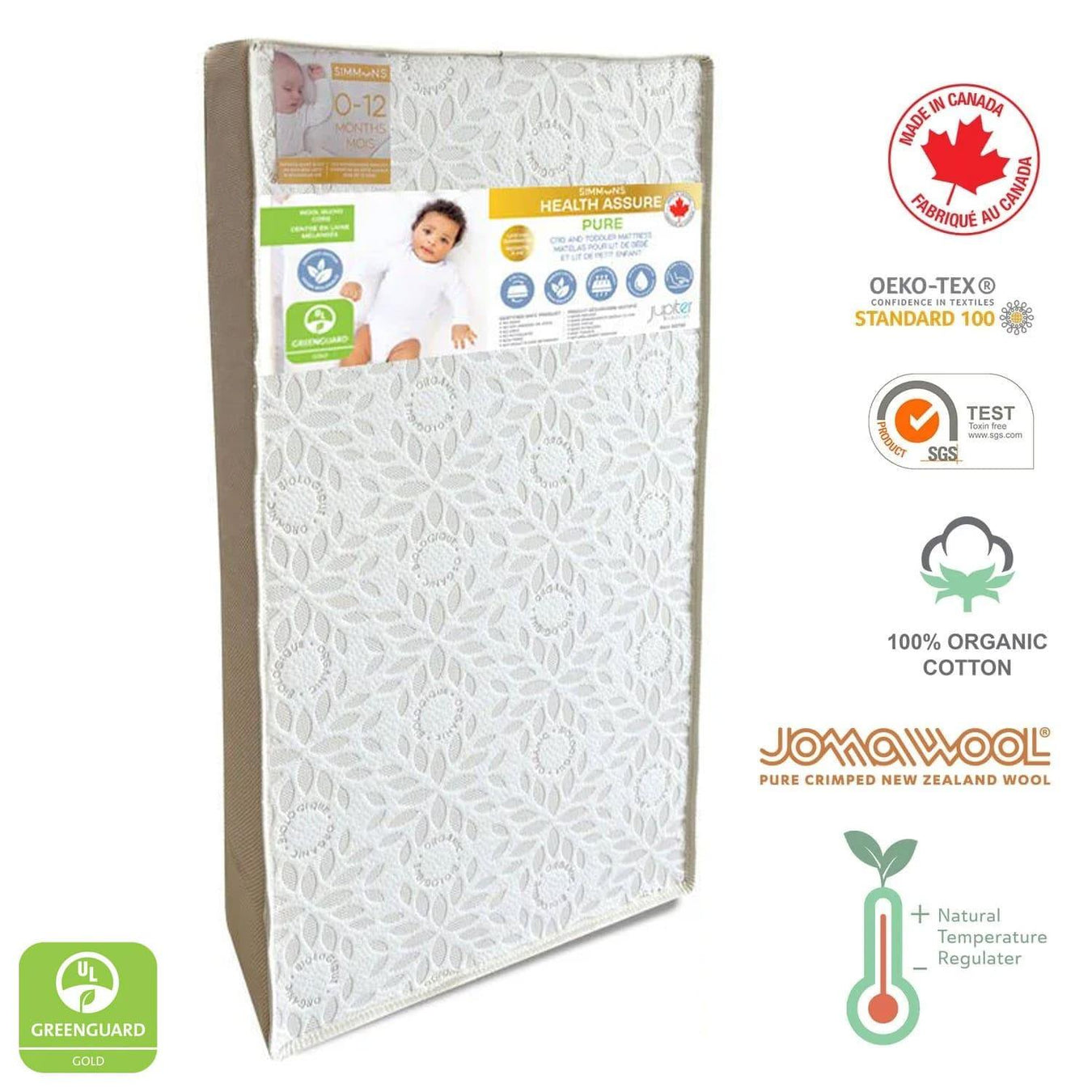 Simmons® - Simmons Diamond Health Assure Organic Crib Mattress