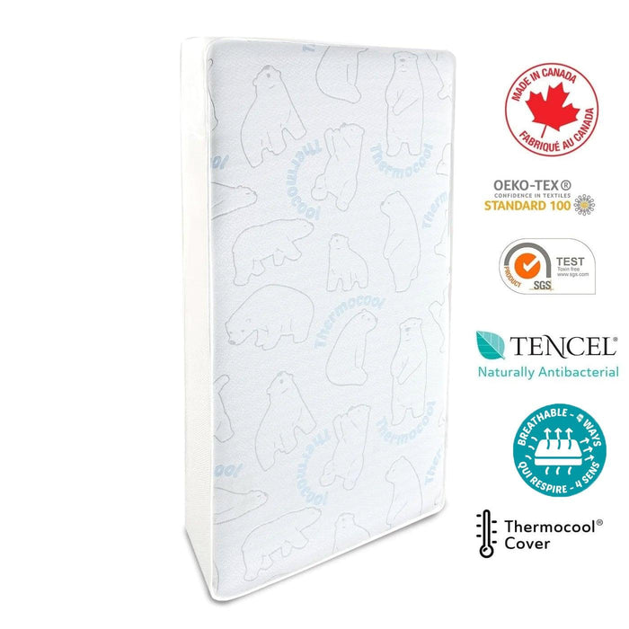 Simmons FRESH Crib Mattress Ultra Firm Core Tencel Thermo Cool Cover