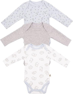 Snugabye - Snugabye Baby Long Sleeve Bodysuits - 3 Pack