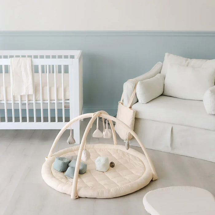 Snuggle Me® Organic Cotton Baby Play Gym with 9 Sensory Toys