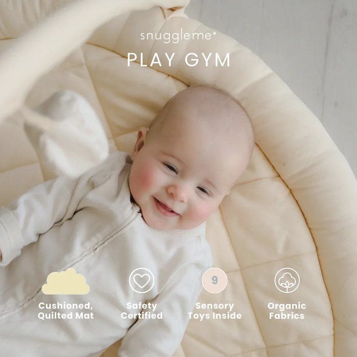 Snuggle Me® Organic Cotton Baby Play Gym with 9 Sensory Toys