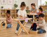 Solid maple wood foldable kids pretend play ironing board - daycare lifestyle