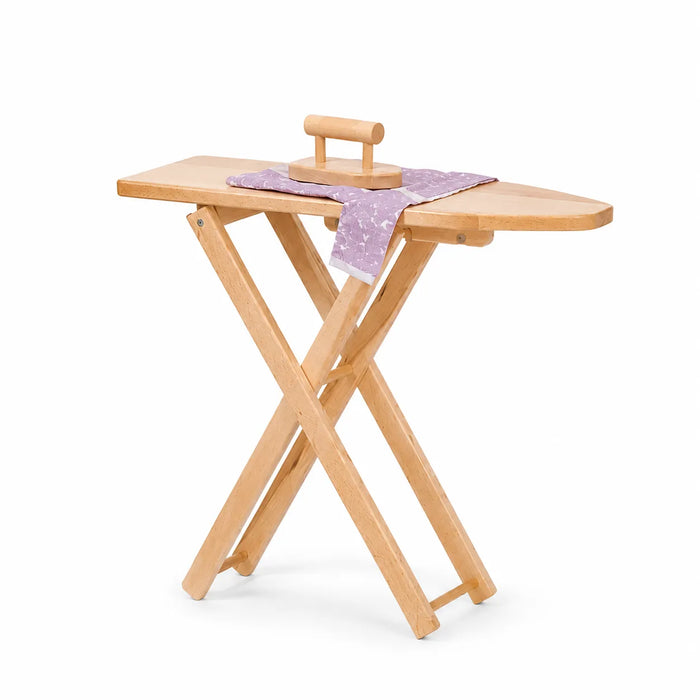Solid maple wood foldable kids pretend play ironing board