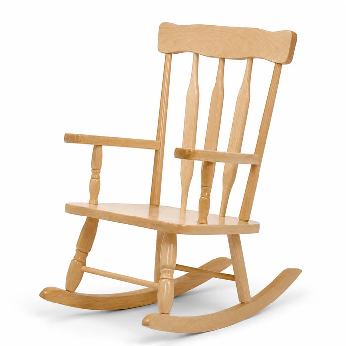 Solid wooden grand-ma classic kids rocking chair on white background