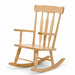 Solid wooden grand-ma classic kids rocking chair on white background