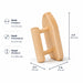 Solid maple wood iron kids toy - dimensions