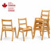 Solid maple wood stackable children daycare classroom chair - made in Canada