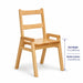 Solid maple wood stackable children daycare classroom chair - 12 in (30.5 cm)