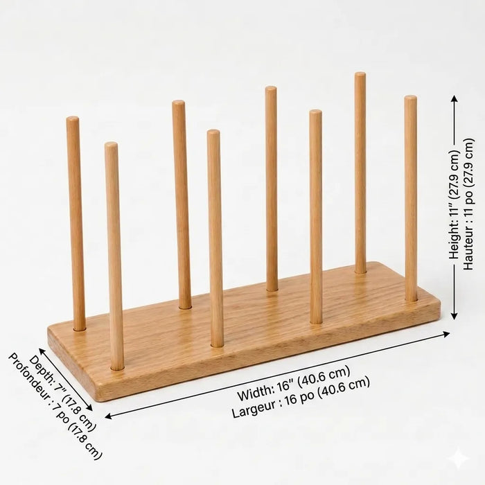 Solid maple wood puppet rack - dimensions 