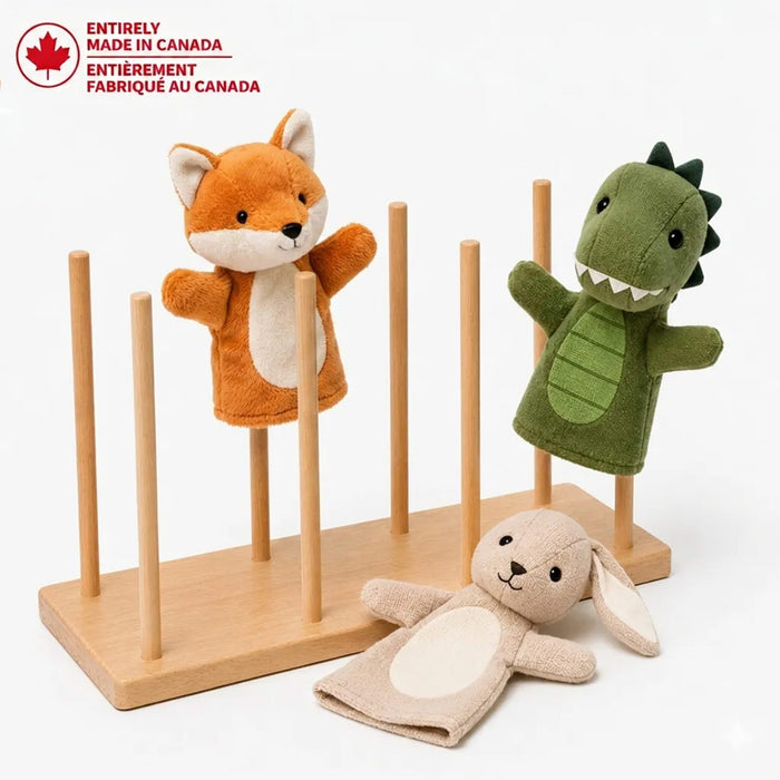 Solid maple wood puppet rack - Made in canada