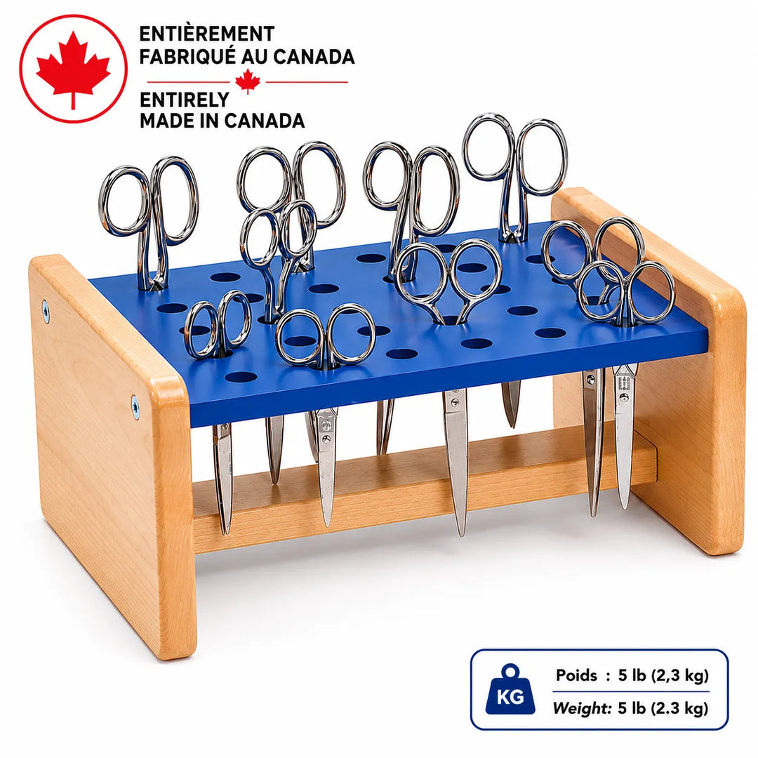 Solid maple wood Kids scissor rack Made in Canada