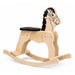 Solid durable maple wood classic rocking horse toy for children on white background - Goldtex
