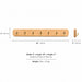 Solid wooden wall mount coat rack with 7 hooks dimensions