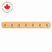 Solid maple wood wall mount coat rack with 7 hooks - made in Canada