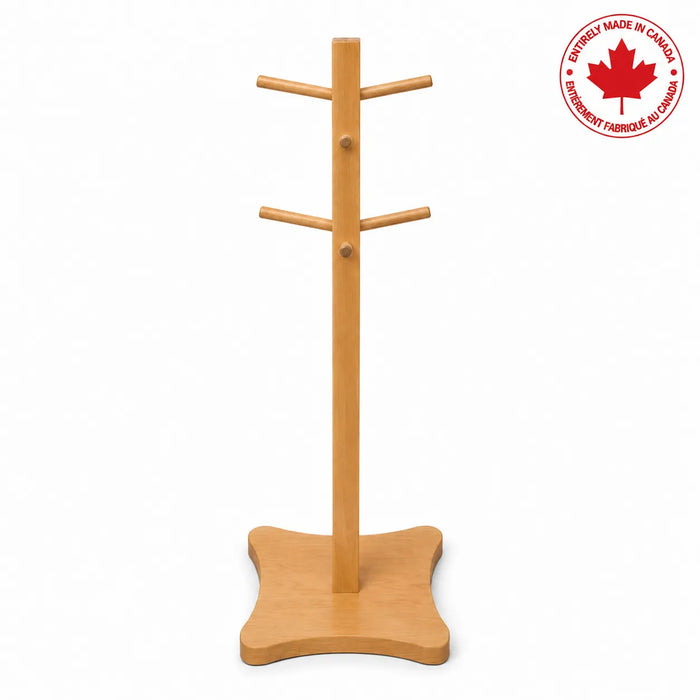 Solide maple wooden coat rack for kids  - Made in Canada