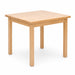 Solid Maple or Birch Wood durable Square Table and 2 chairs set for children - Table only on white background - Goldtex
