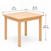 Solid wood square table and 2 chair set - dimensions of the table : 24" L x 24" W x 20" H
(61 cm x 61 cm x 50.8 cm)