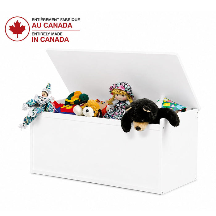 Solid wood toy chest entirely made in canada - Goldtex