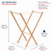 Solid Maple Wood Arts and Crafts Drying Rack for Kids dimensions and weight