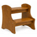 Solid wooden step stool on a white background - Brown colour