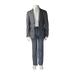 Soul of London 2-piece silver kids suit displayed on a mannequin with a white dress shirt.