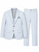 Soul of London boys powder blue suit jacket and pants set displayed on white background.