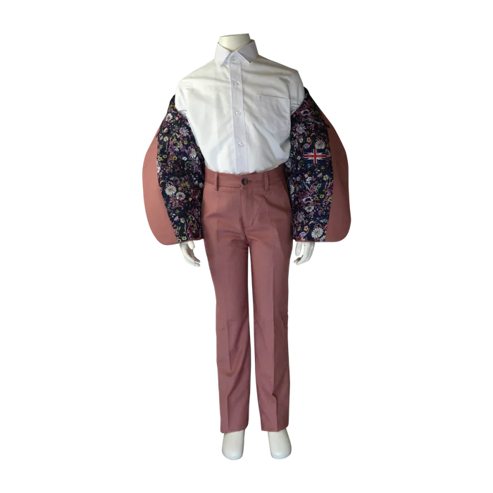 Soul of London® - Soul of London Kids Solid Dress Shirt 2-Piece Suit – Rosewood