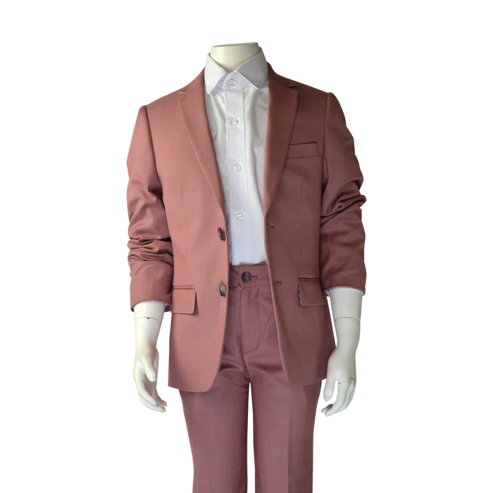 Soul of London® - Soul of London Kids Solid Dress Shirt 2-Piece Suit – Rosewood