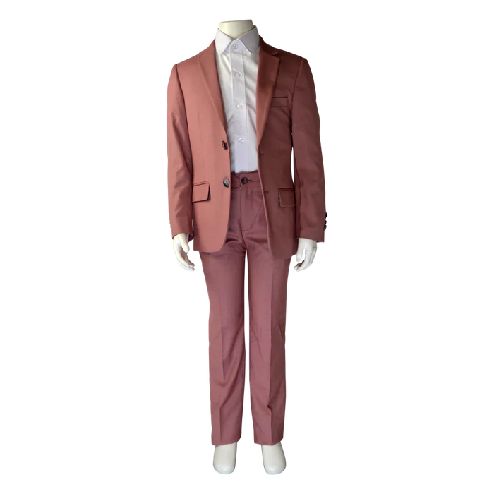 Soul of London® - Soul of London Kids Solid Dress Shirt 2-Piece Suit – Rosewood