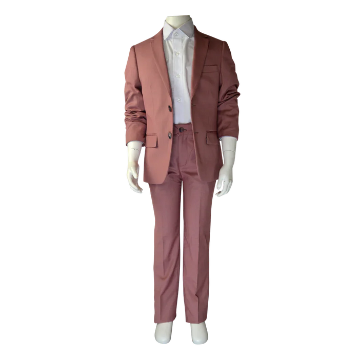Soul of London® - Soul of London Kids Solid Dress Shirt 2-Piece Suit – Rosewood