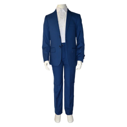 Soul of London® - Soul of London® Kids Solid Dress Shirt 2-Piece Suit – Blue Federal