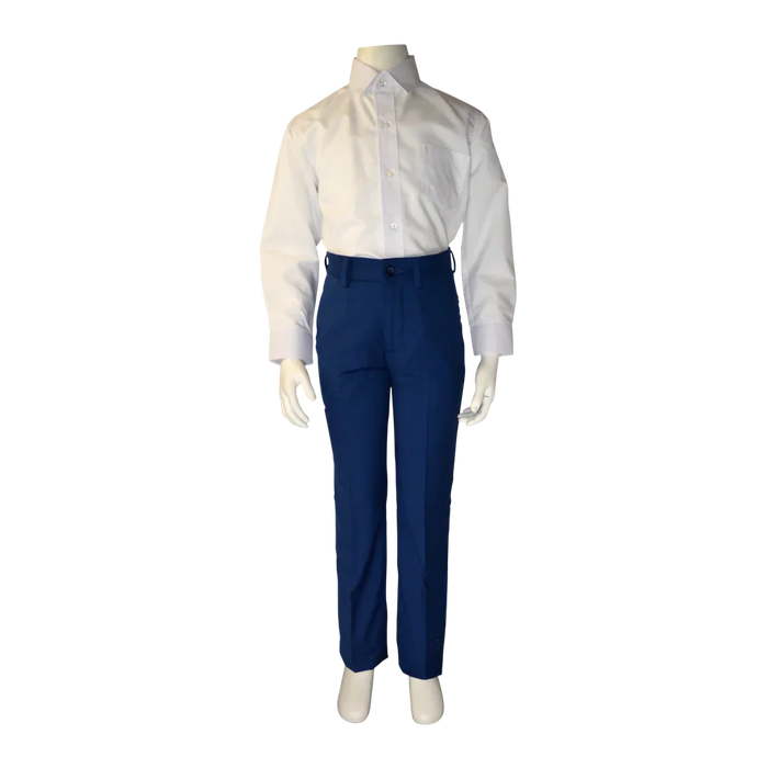 Soul of London® - Soul of London® Kids Solid Dress Shirt 2-Piece Suit – Blue Federal