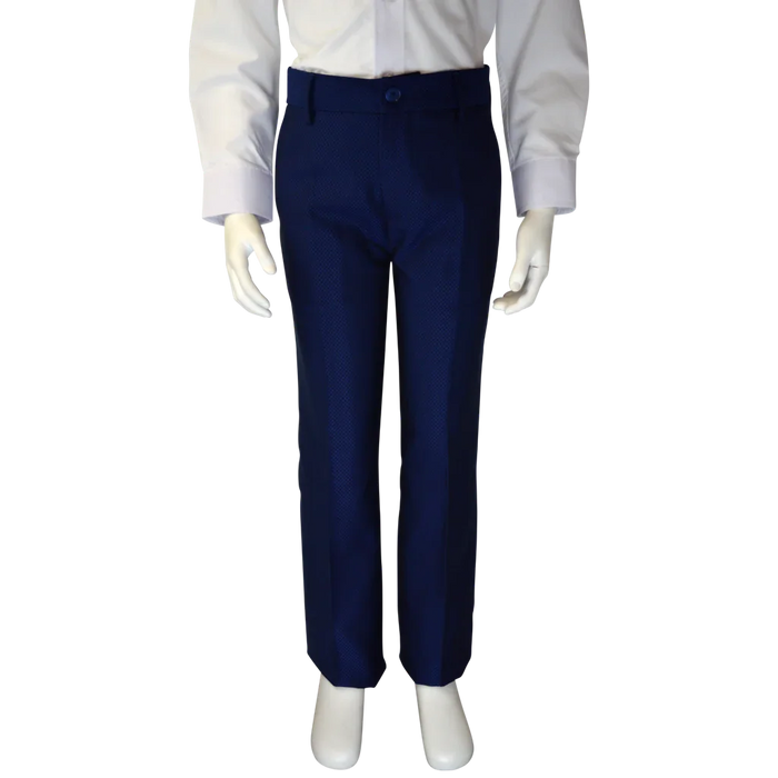 Soul of London® - Soul of London® Kids Solid Dress Shirt 2-Piece Suit – Blue Tuxedo